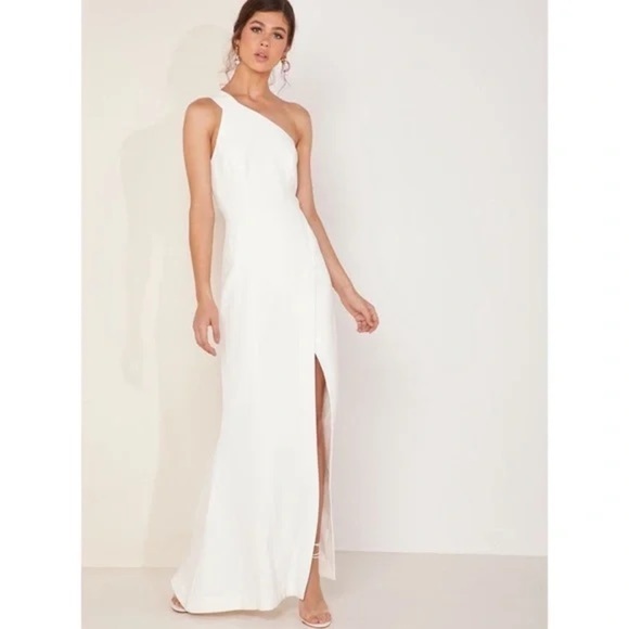Cmeo Collective Pursue One-Shoulder Gown	Ivory Size XS NWT - Picture 5 of 5